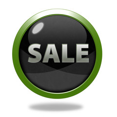 sale circular icon on white background