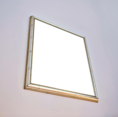 Picture frame on white wall