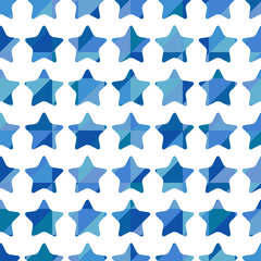 Seamless pattern of blue stars