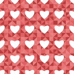 Seamless pattern with hearts for Valentine's Day