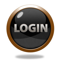 login circular icon on white background