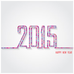 Creative happy new year 2015 text Design.