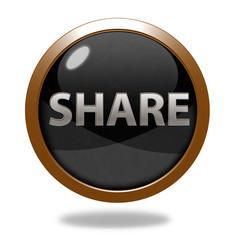 share circular icon on white background