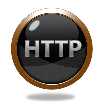 http circular icon on white background