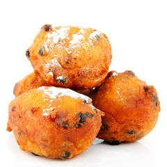 Pile of Dutch donut also known as oliebollen