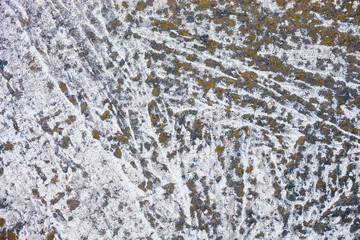 Gray concrete surface with rich and various texture