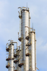 oil refining tower, industrial