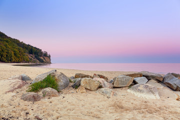 Orlowo cliff at Baltic sea, Poland