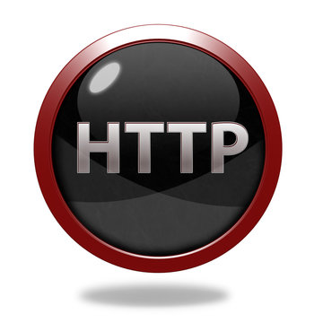 http circular icon on white background