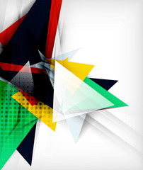 Color triangles, unusual abstract background