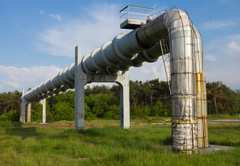 Elevated section of the pipelines