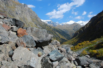 Долина реки Малая Лаба на Кавказе