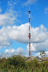 Obraz premium Antenna broadcast dvb-t signal
