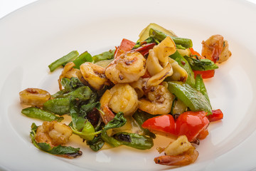 Seafood with vegetables