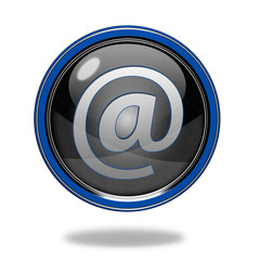 Email circular icon on white background