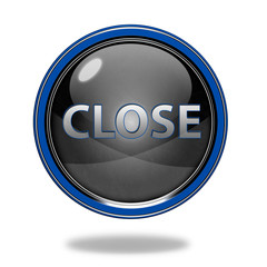 close circular icon on white background