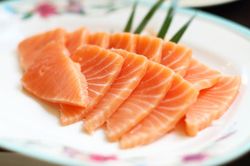 Salmon sashimi
