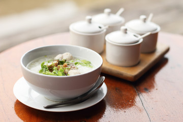 Eastern breakfast soft boiled rice