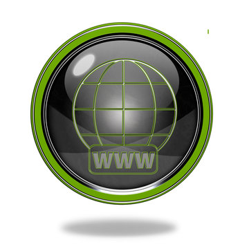 www circular icon on white background