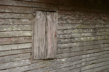 dark wooden interior with window