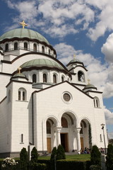 Fototapeta na wymiar Temple of St. Sava ,located in Belgrade,capitol of Serbia