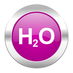 water violet circle chrome web icon isolated