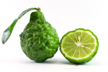 Bergamot on white background