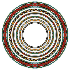 set of round geometrical frames, circle border ornament, vector