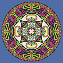 decorative design of circle dish template, round geometric patte