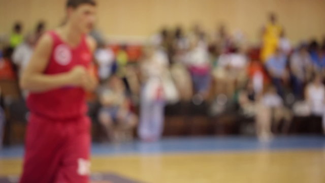 Basketball Players Workout ( defocused )