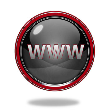 www circular icon on white background