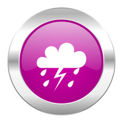 storm violet circle chrome web icon isolated