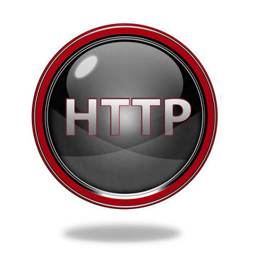 http circular icon on white background