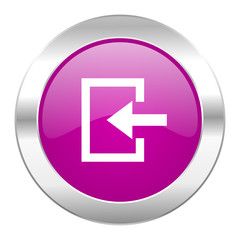 enter violet circle chrome web icon isolated