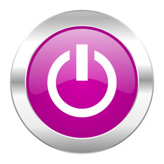 power violet circle chrome web icon isolated
