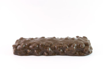 chocolate on white background
