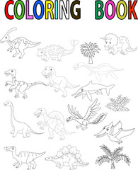 Dinosaur coloring book © tigatelu
