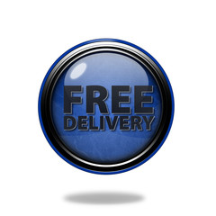 Free delivery circular icon on white background
