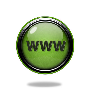 www circular icon on white background