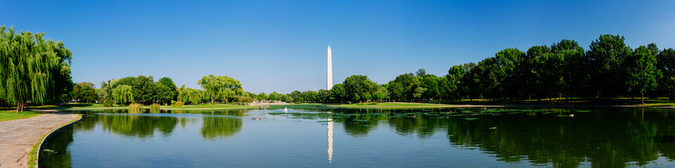 Panoramic view of the Washington monument.