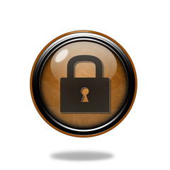 protect circular icon on white background