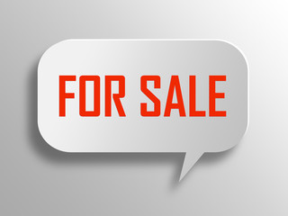 For sale 3d speech bubble