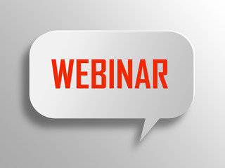 Webinar 3d speech bubble