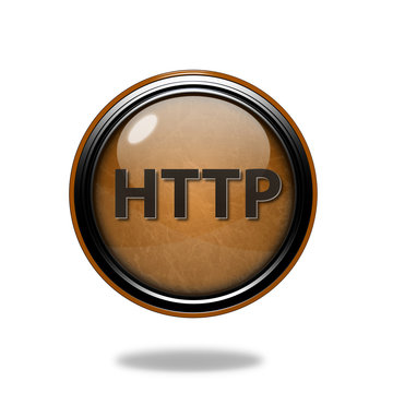 http circular icon on white background