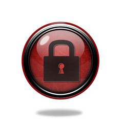 protect circular icon on white background