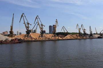 Fototapeta na wymiar Landscape of cargo port
