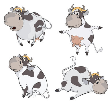 Happy cows.Clip-Art. Cartoon