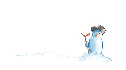 Snowman with a trunk