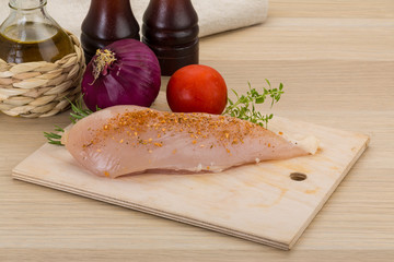 Raw chicken breast