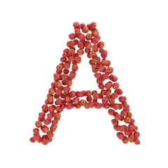 illustration of letters from apples